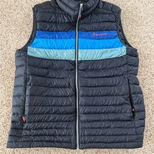 Cotopaxi Black and Blue Puffer Vest